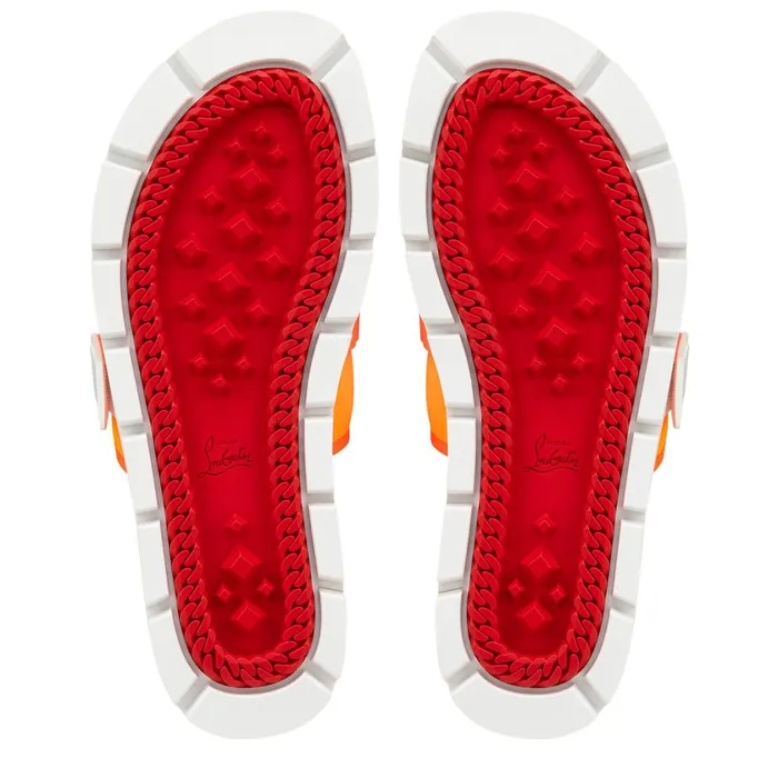 Men Siwa Clip Sandals 8211 Neoprene 8211 Fluo Orange Orange Christian Louboutin Sandals and Espadrilles