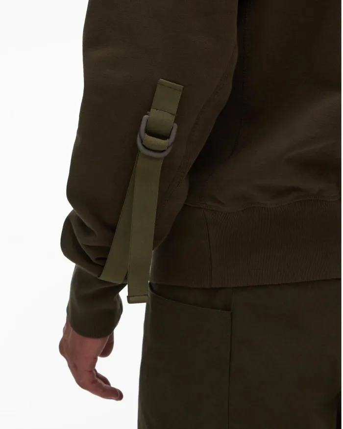 Men Sleeve Strap Hoodie Hunter Sage Helmut Lang Sweatshirts