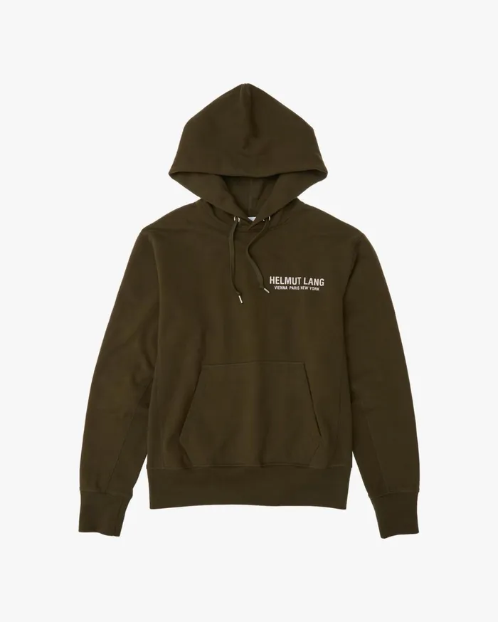 Men Sleeve Strap Hoodie Hunter Sage Helmut Lang Sweatshirts