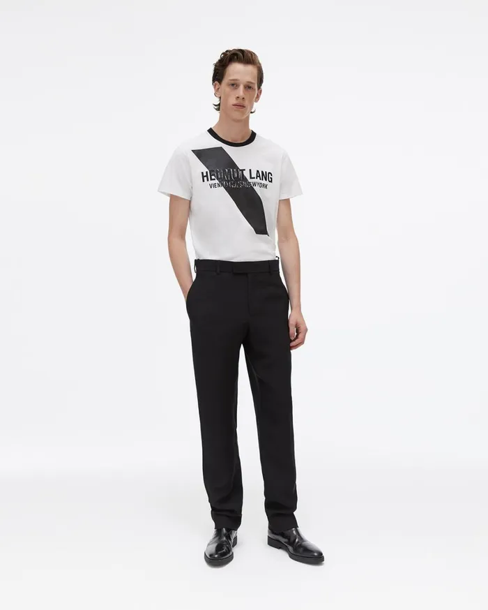 Men Slim Fit Trouser Black Helmut Lang Pants