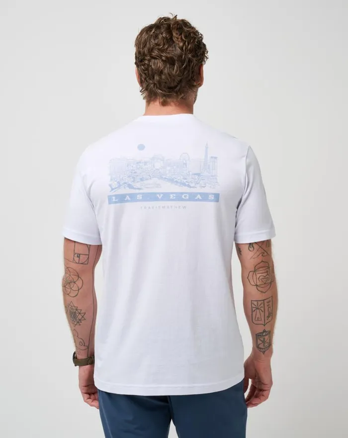 Men SPIKED SELTZER TEE White TravisMathew Tees