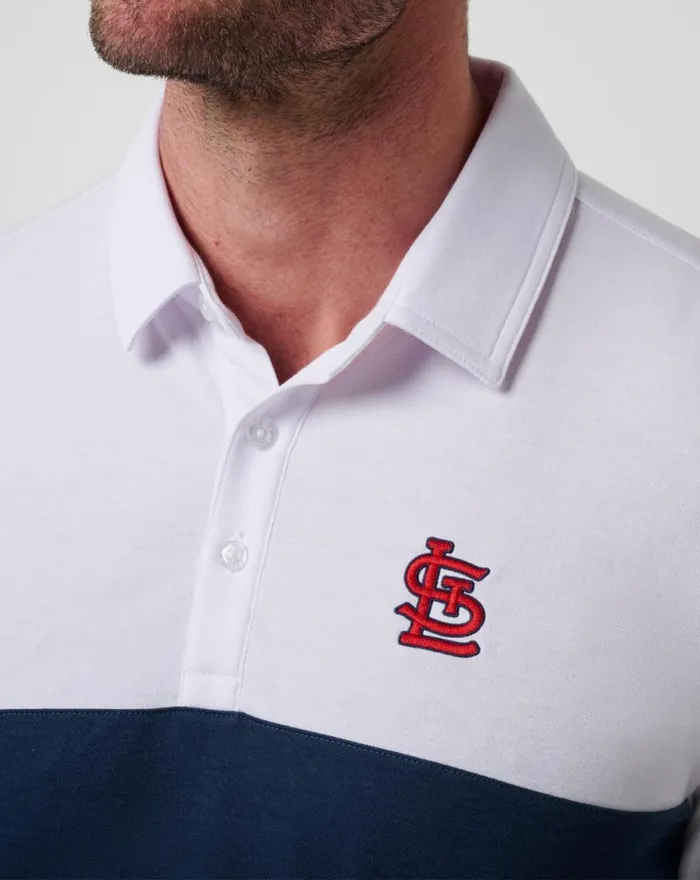 Men ST LOUIS CARDINALS HOME RUN LEADER POLO Whitenavy TravisMathew Polos