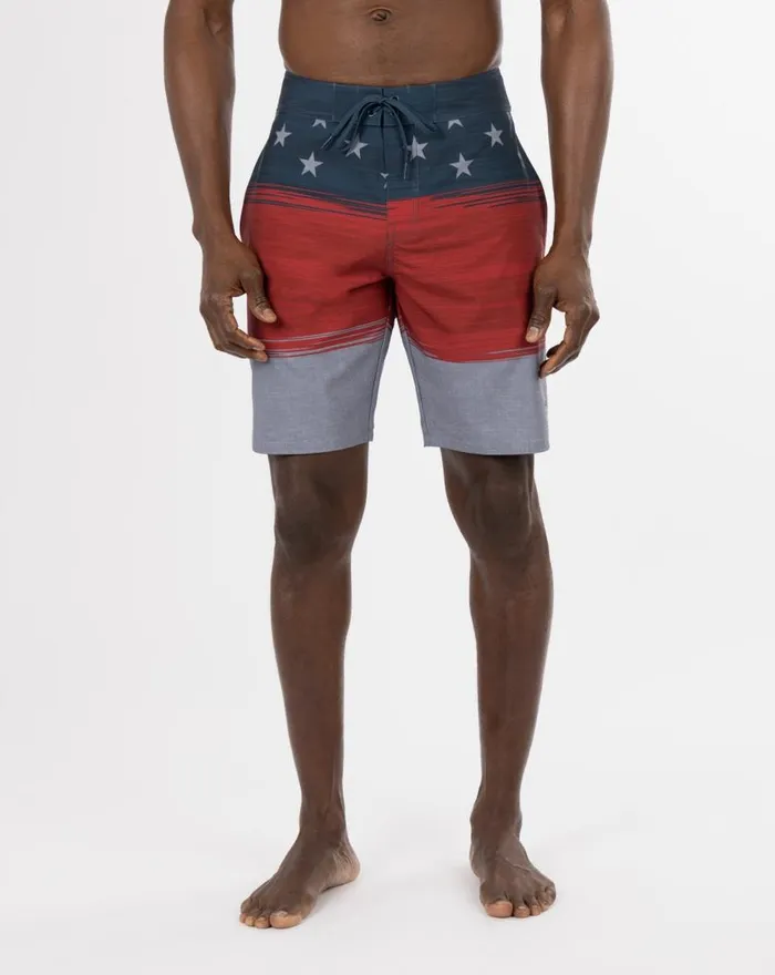 Men STARBOARD SHORES BOARDSHORT Heather Blue Nights TravisMathew Boardshorts