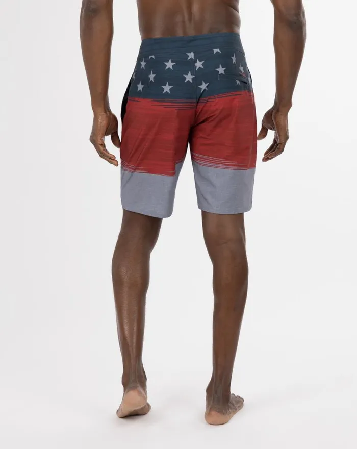 Men STARBOARD SHORES BOARDSHORT Heather Blue Nights TravisMathew Boardshorts