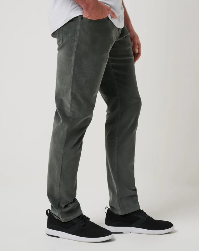 Men START THE JOURNEY CORDUROY PANT Dark Olive TravisMathew Pants