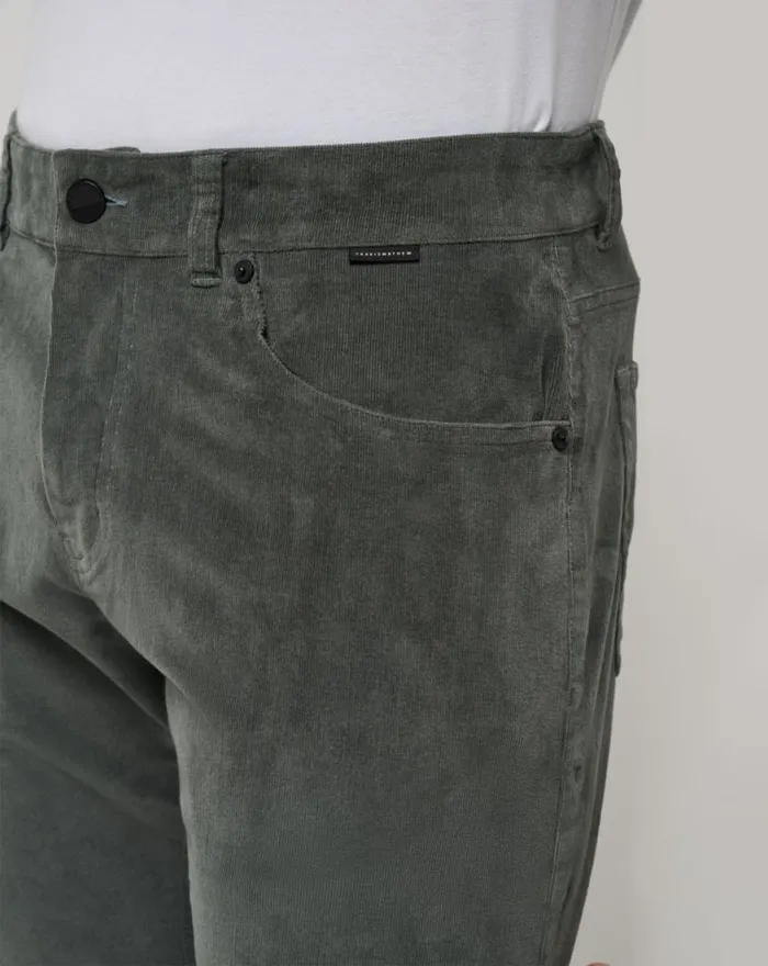 Men START THE JOURNEY CORDUROY PANT Dark Olive TravisMathew Pants