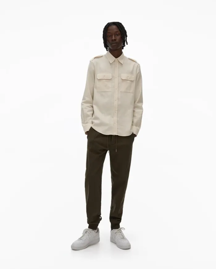 Men Strap Shirt Powdered Ecru Helmut Lang Shirts