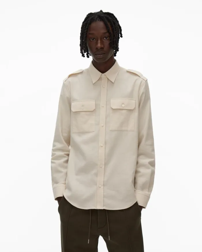 Men Strap Shirt Powdered Ecru Helmut Lang Shirts