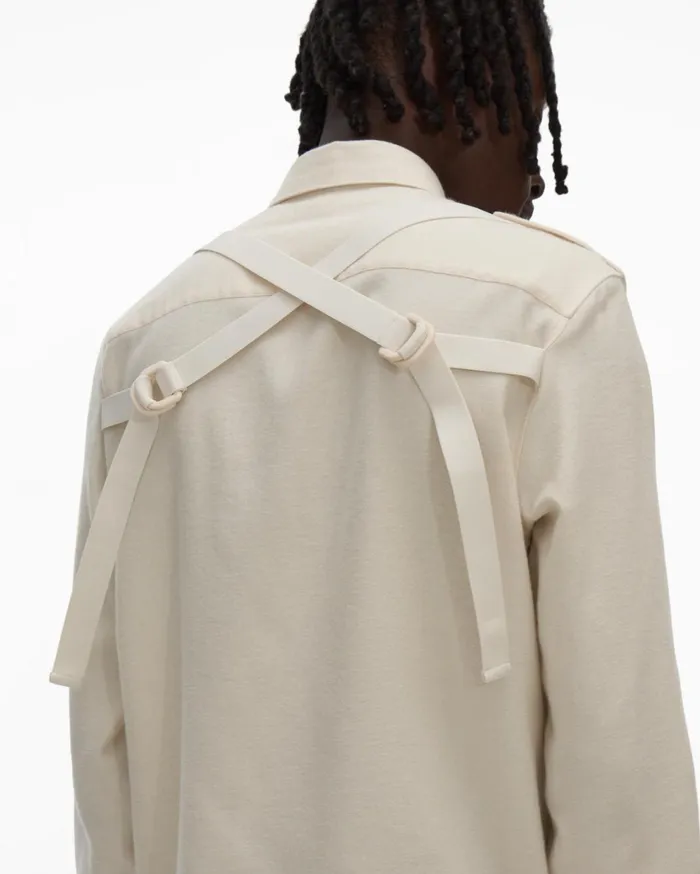 Men Strap Shirt Powdered Ecru Helmut Lang Shirts