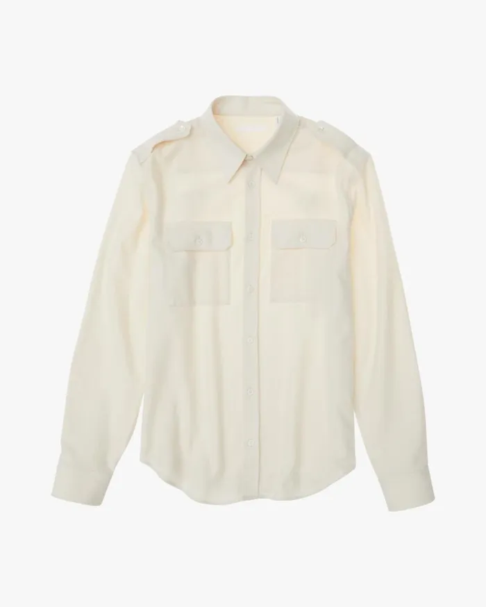 Men Strap Shirt Powdered Ecru Helmut Lang Shirts