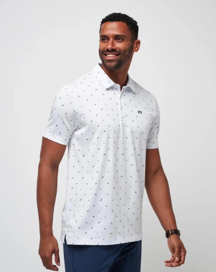 Men SUN DIP POLO White TravisMathew Polos
