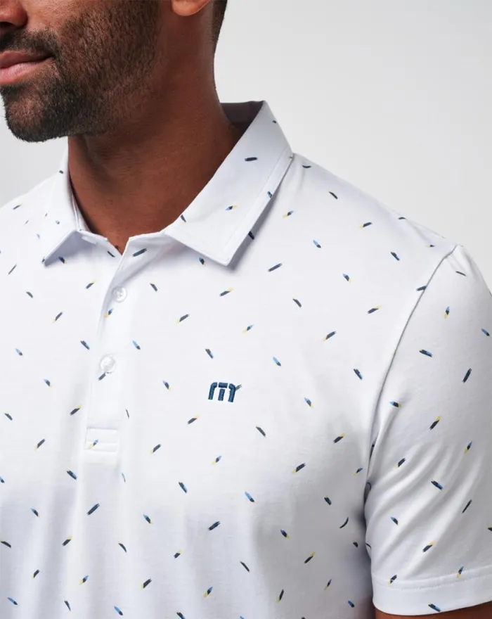 Men SUN DIP POLO White TravisMathew Polos