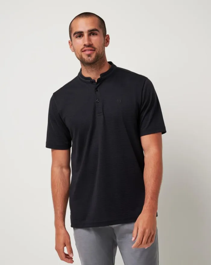 Men SUNNY DAYS AHEAD POLO Black TravisMathew Polos