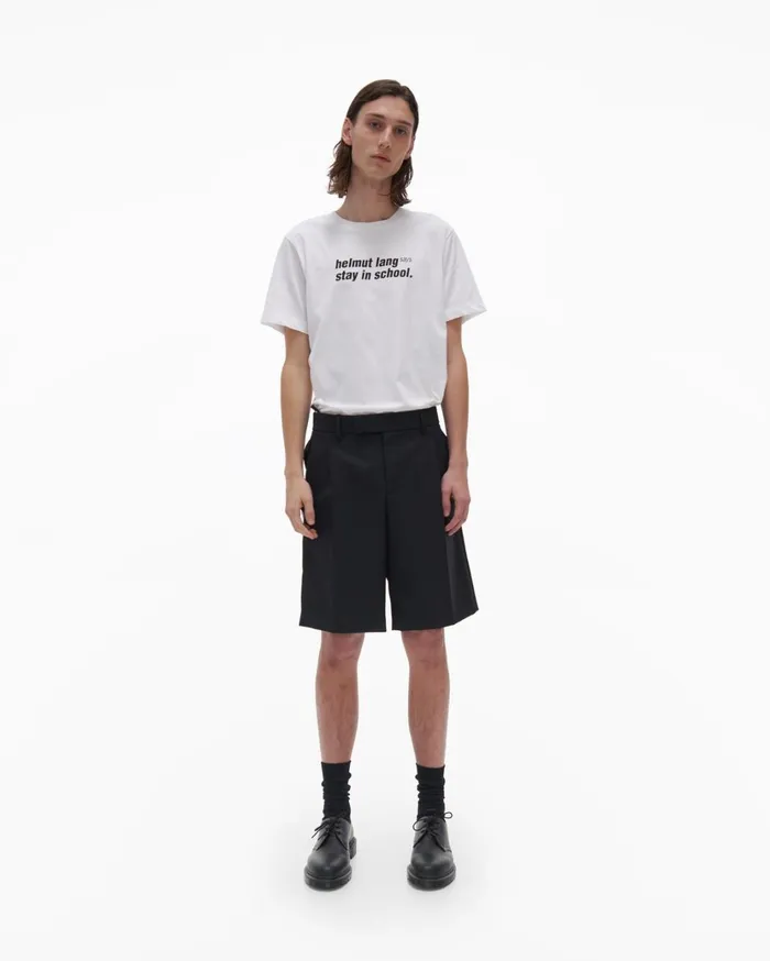 Men Tailored Short Basalt Black Helmut Lang Shorts