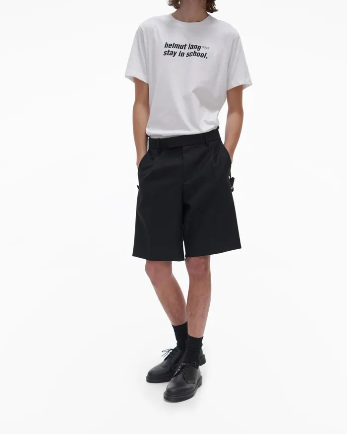 Men Tailored Short Basalt Black Helmut Lang Shorts