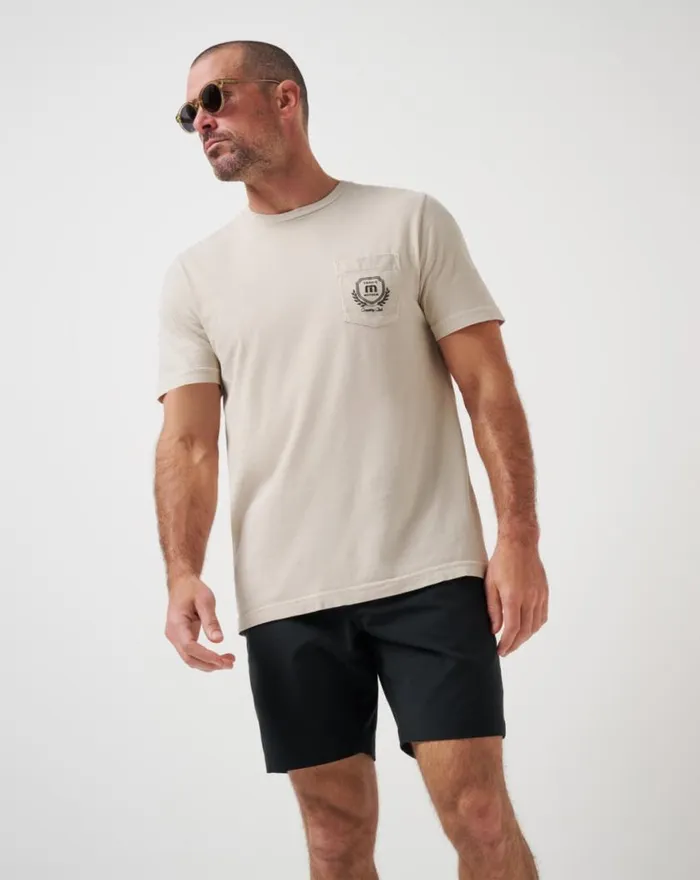 Men TECH CHINO SHORT 8IN Black TravisMathew Shorts
