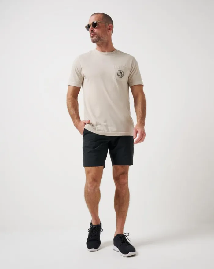 Men TECH CHINO SHORT 8IN Black TravisMathew Shorts