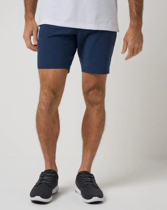 Men TECH CHINO SHORT 8IN Dress Blues TravisMathew Shorts