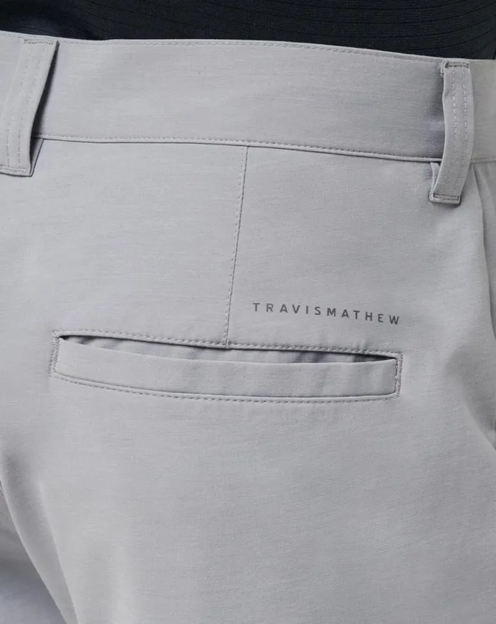 Men TECH CHINO SHORT 8IN Heather Sleet TravisMathew Shorts