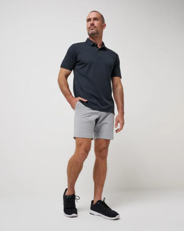 Men TECH CHINO SHORT 8IN Heather Sleet TravisMathew Shorts