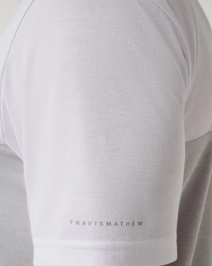 Men TEXAS RANGERS HOME RUN LEADER POLO Whiteheather Grey TravisMathew Polos