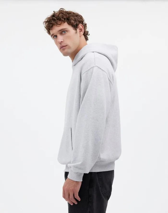 Men The McCarren Midweight Hoodie Sweatshirt Light Heather Grey Madewell Hoodies and Sweatshirts