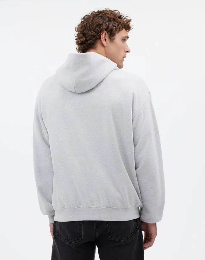 Men The McCarren Midweight Hoodie Sweatshirt Light Heather Grey Madewell Hoodies and Sweatshirts