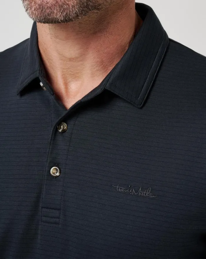 Men THE ZINNA 20 POLO Black TravisMathew Polos