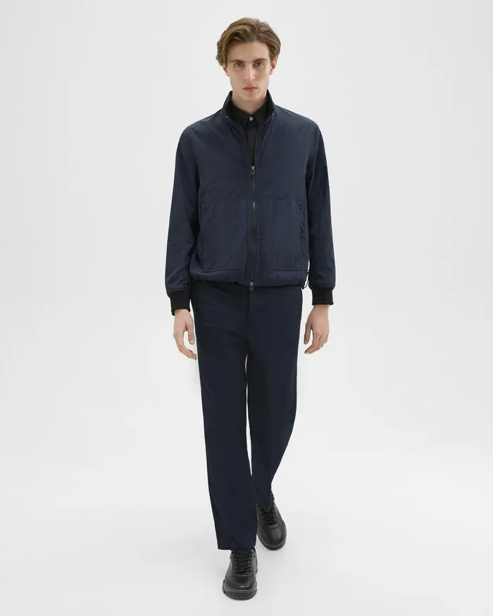 Men Theory Outerwear Blouson ZipUp Jacket Navy