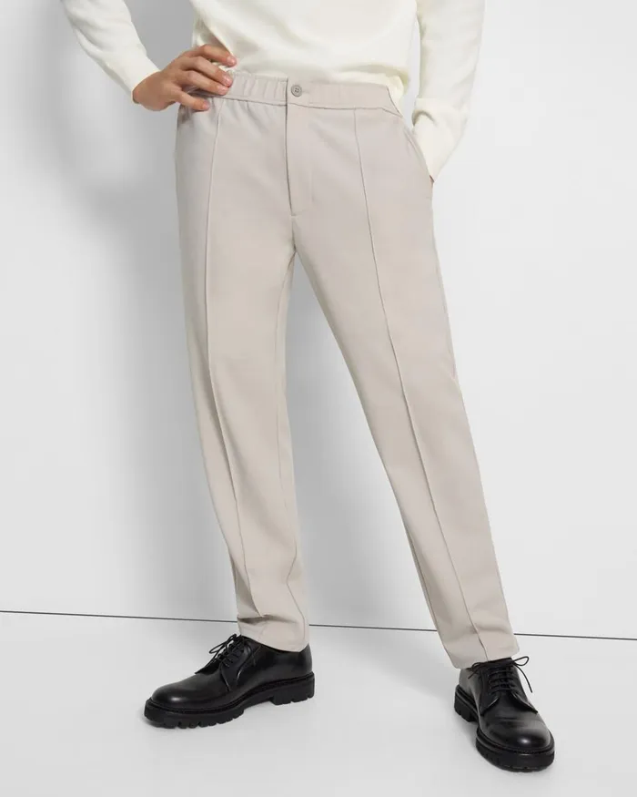 Men Theory Pants Curtis Drawstring Pant In Precision Ponte Putty