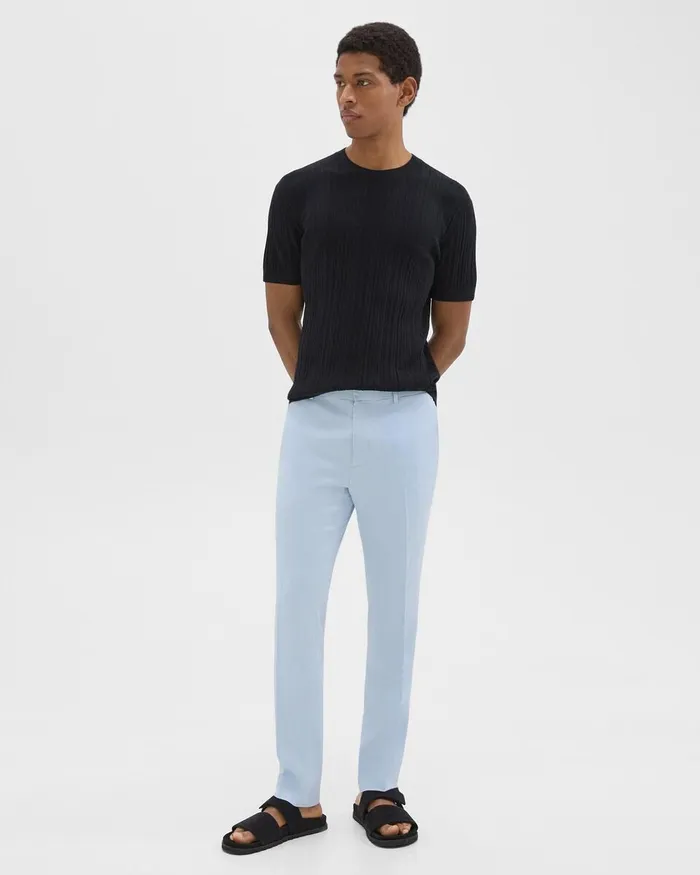 Men Theory Pants Zaine Pant In LinenViscose Skylight