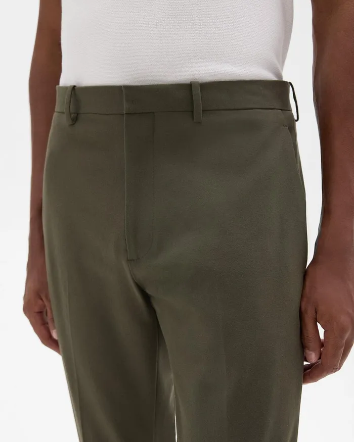 Men Theory Pants Zaine Pant In Stretch Cotton Dark Olive