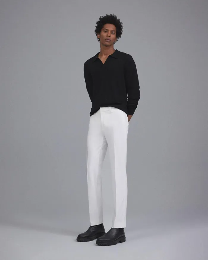 Men Theory Pants Zaine Pant In Stretch Cotton Dark Olive