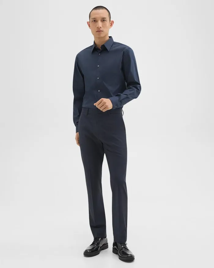 Men Theory Shirts Sylvain Shirt In Good Cotton Eclipse