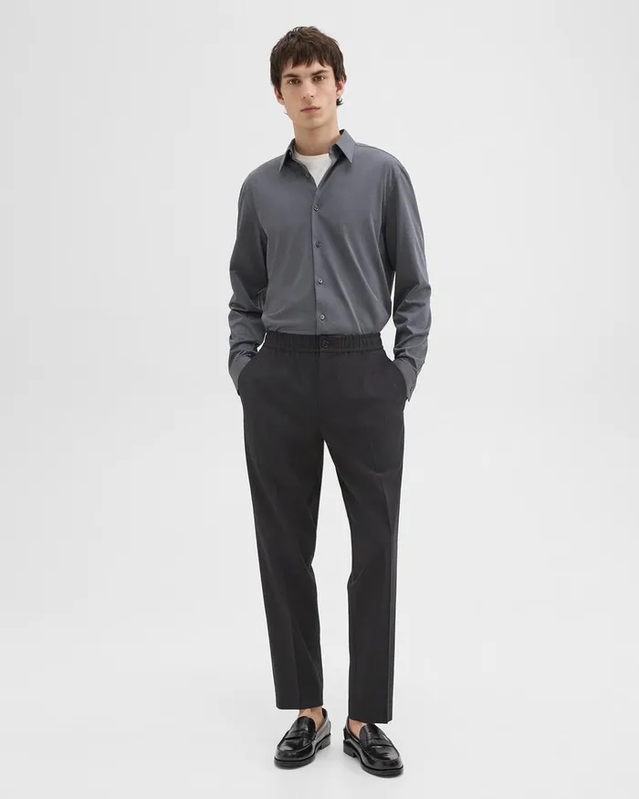 Men Theory Shirts Sylvain Shirt In Structure Knit Pestle