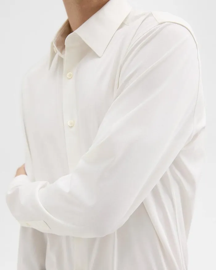 Men Theory Shirts Sylvain Shirt In Structure Knit White