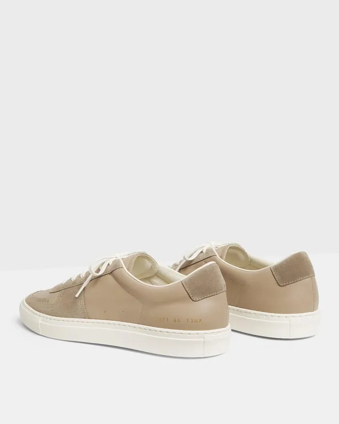 Men Theory Shoes Common Projects BBall LowTop Sneakers Tan