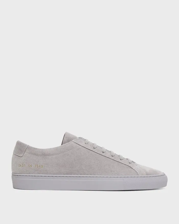 Men Theory Shoes Common Projects Original Achilles Sneakers Warm Grey