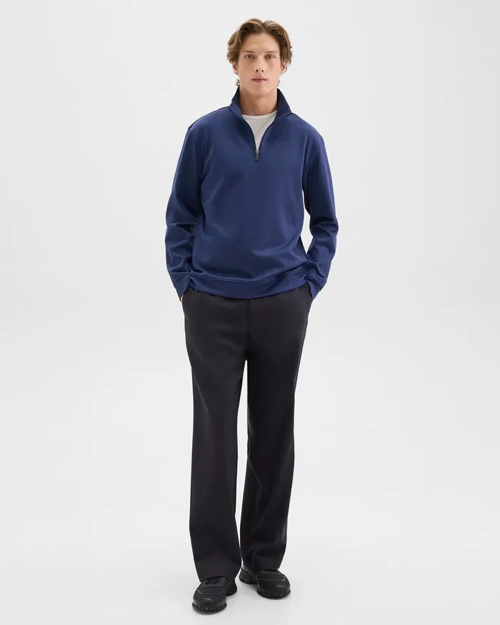 Men Theory Sweatshirts Hoodies QuarterZip Sweatshirt In Scuba Deep Atlantic