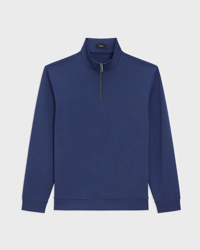 Men Theory Sweatshirts Hoodies QuarterZip Sweatshirt In Scuba Deep Atlantic