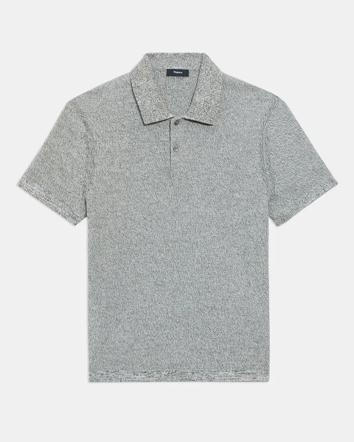 Men Theory TShirts Polos Nare Polo Shirt In Cotton Dark Oliveivory