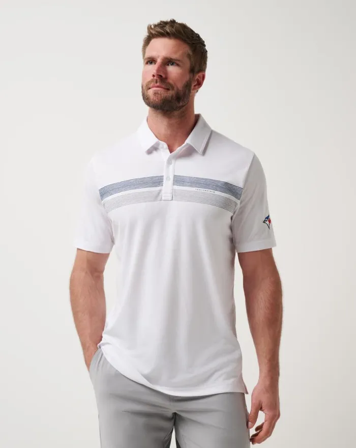 Men TORONTO BLUE JAYS TOP RECRUIT POLO White TravisMathew Polos