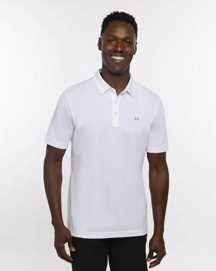 Men TOUR GUIDE POLO White TravisMathew Polos