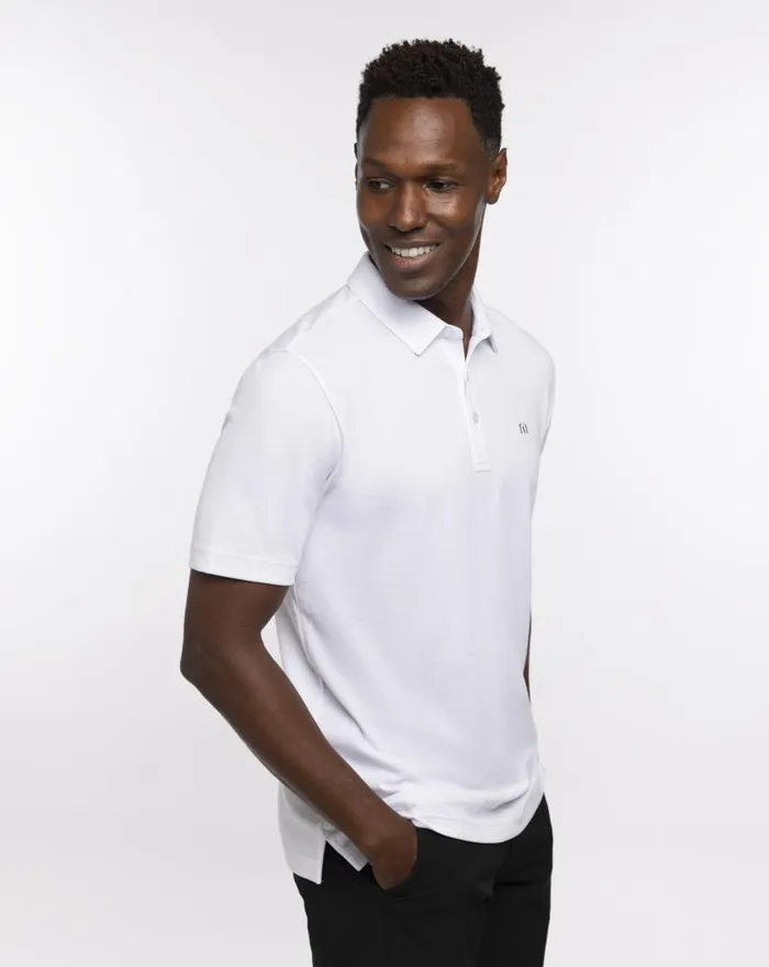 Men TOUR GUIDE POLO White TravisMathew Polos