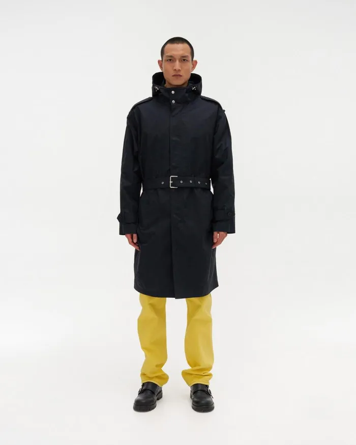 Men Trench Parka Patrol Navy Helmut Lang Outerwear