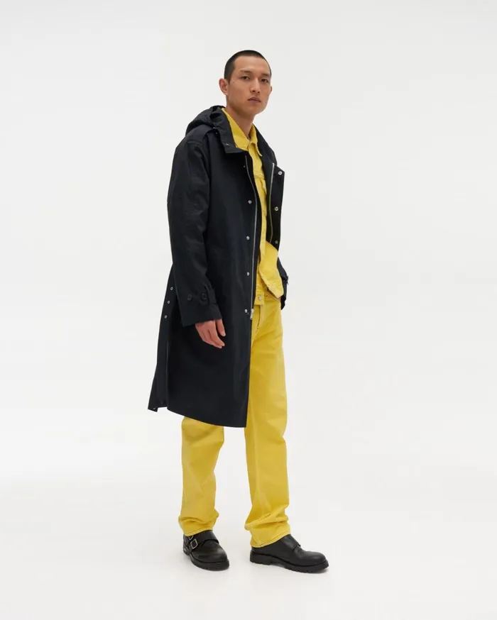 Men Trench Parka Patrol Navy Helmut Lang Outerwear