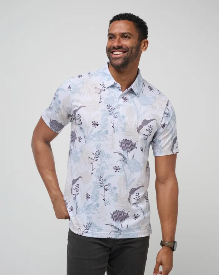 Men TROPICAL FUSION POLO White TravisMathew Polos