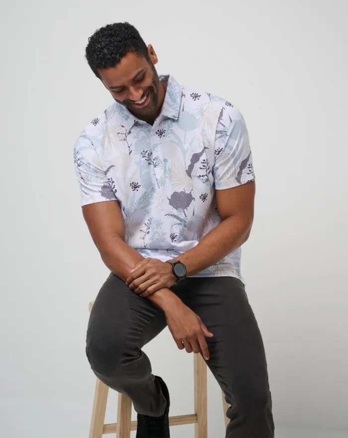 Men TROPICAL FUSION POLO White TravisMathew Polos