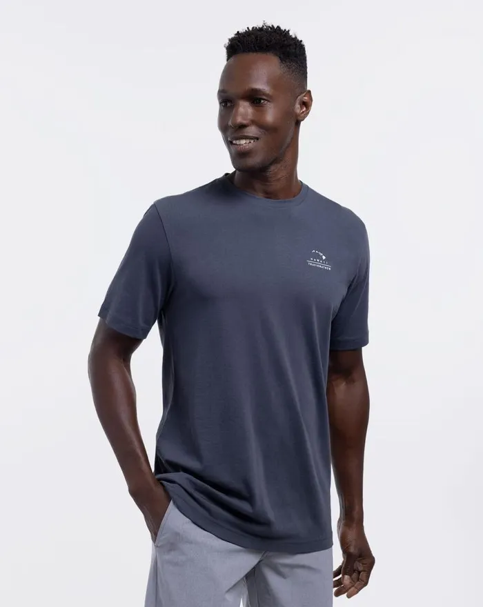 Men TURBULENCE TEE Blue Nights TravisMathew Tees Men TURBULENCE TEE Blue Nights TravisMathew Tees