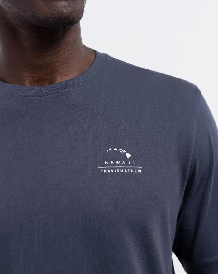 Men TURBULENCE TEE Blue Nights TravisMathew Tees Men TURBULENCE TEE Blue Nights TravisMathew Tees